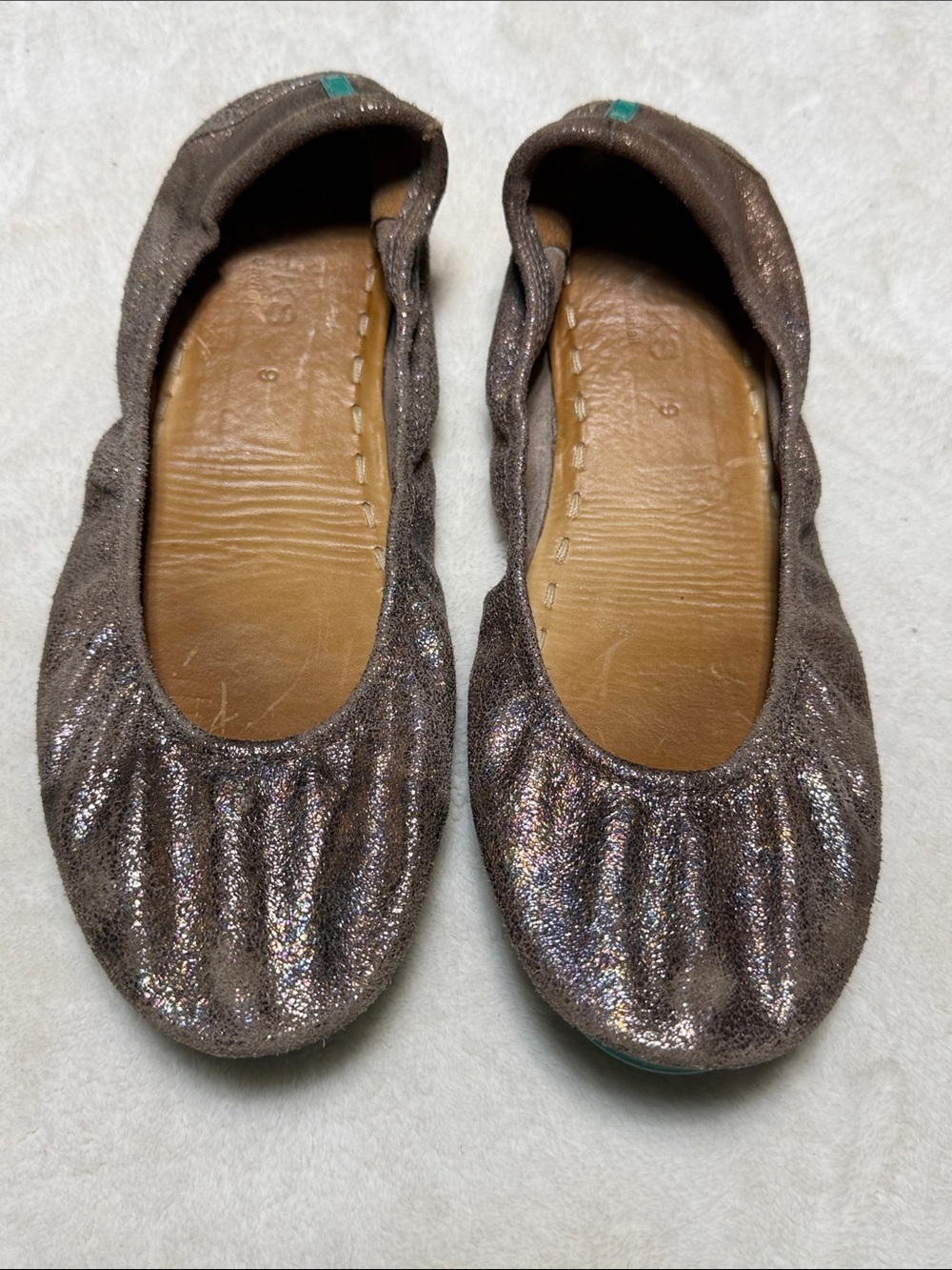 Tieks  Size 9 in Great PREOWNED shape Silvery Pink color